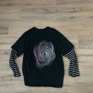 Long-sleeve shirt y2k style oversized